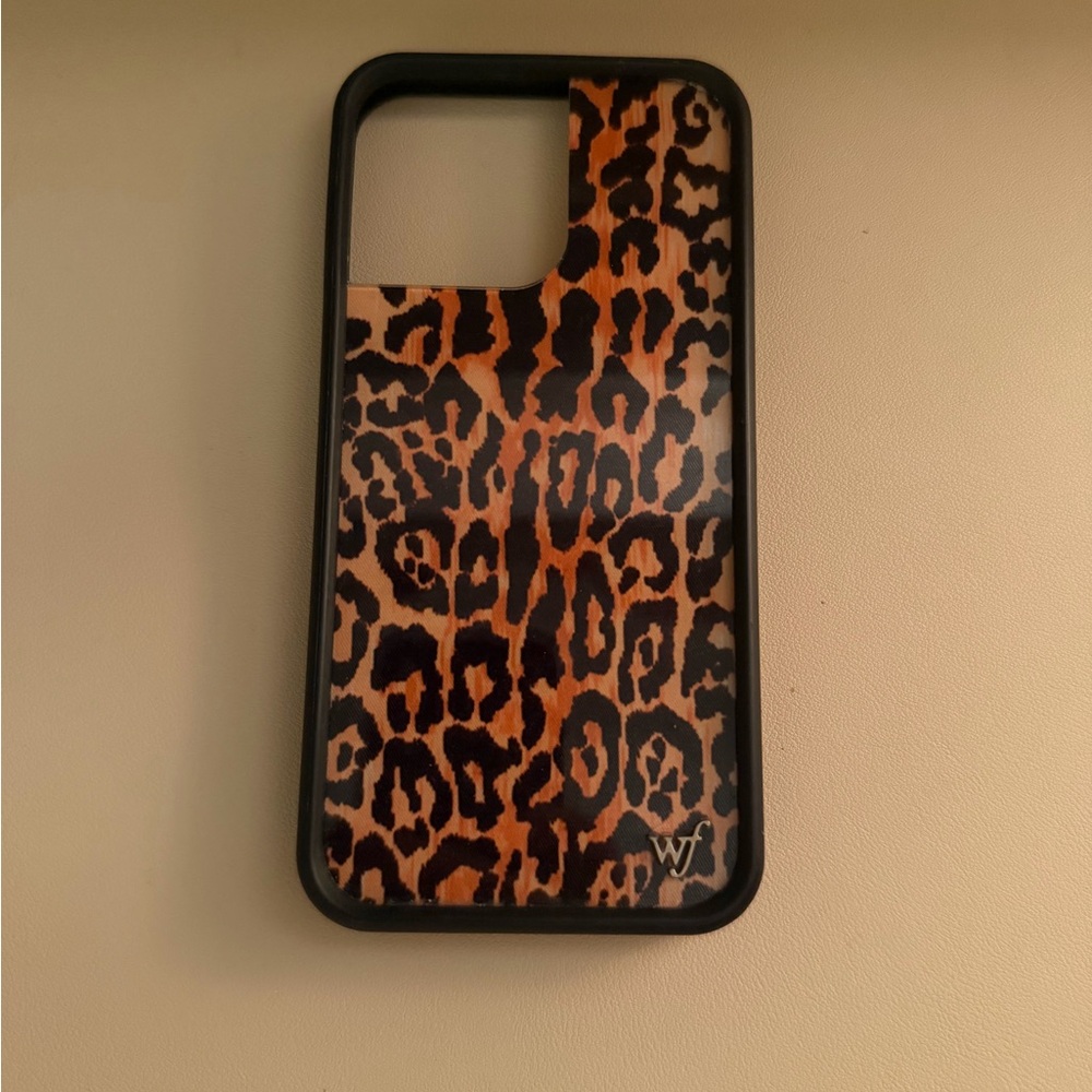 Wildflower Leopard Love iPhone 14 Pro Max case